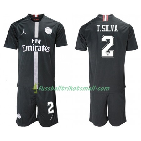 Fußballtrikots Paris Saint Germain T.Silva 2 Jodan Schwarz Kinder 2018-2019 Kurzarm Ausweichtrikot kaufen